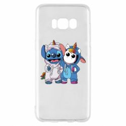 Чехол для Samsung S8 Стич и единорог - PrintSalon