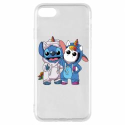 Чехол для iPhone 8 Стич и единорог - PrintSalon
