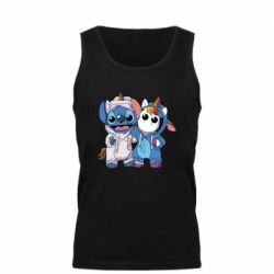 Мужская майка Стич и единорог - PrintSalon