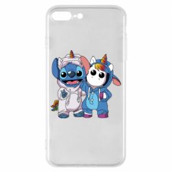 Чехол для iPhone 8 Plus Стич и единорог - PrintSalon