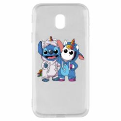 Чехол для Samsung J3 2017 Стич и единорог - PrintSalon