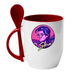 Чашка с ложкой Стив очень странные дела - PrintSalon