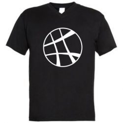 Мужская футболка  с V-образным вырезом Strange Logo - PrintSalon