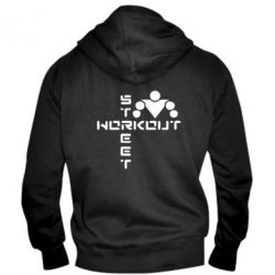 Мужское худи на молнии Street Workout крест - PrintSalon