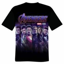 Мужская футболка 3D Stripes with avengers - PrintSalon