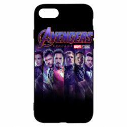 Чехол для iPhone 7 Stripes with avengers - PrintSalon