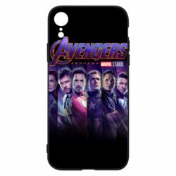 Чехол для iPhone XR Stripes with avengers - PrintSalon