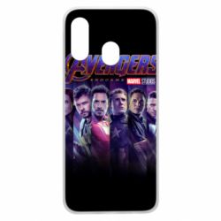 Чехол для Samsung A40 Stripes with avengers - PrintSalon