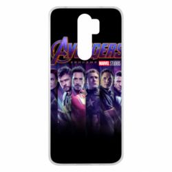 Чехол для Xiaomi Redmi Note 8 Pro Stripes with avengers - PrintSalon