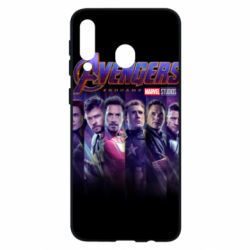 Чехол для Samsung M30 Stripes with avengers - PrintSalon