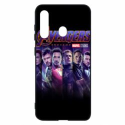 Чехол для Samsung M40 Stripes with avengers - PrintSalon