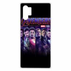 Чехол для Samsung Note 10 Plus Stripes with avengers - PrintSalon