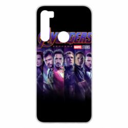 Чехол для Xiaomi Redmi Note 8 Stripes with avengers - PrintSalon