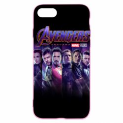 Чехол для iPhone SE 2020 Stripes with avengers - PrintSalon