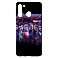 Чехол для Samsung A21 Stripes with avengers - PrintSalon
