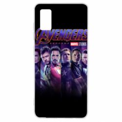 Чехол для Samsung A41 Stripes with avengers - PrintSalon