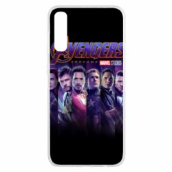 Чехол для Samsung A50 Stripes with avengers - PrintSalon