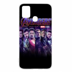 Чехол для Samsung M31 Stripes with avengers - PrintSalon