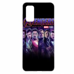 Чехол для Samsung S20 Stripes with avengers - PrintSalon