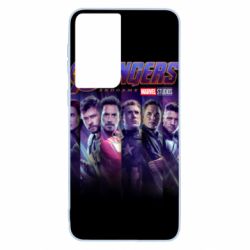 Чехол для Samsung S21 Stripes with avengers