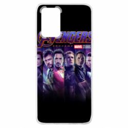 Чехол для Oppo A74 4G Stripes with avengers - PrintSalon