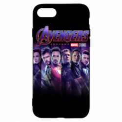 Чехол для iPhone 8 Stripes with avengers - PrintSalon