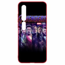 Чехол для Xiaomi Mi10/10 Pro Stripes with avengers - PrintSalon