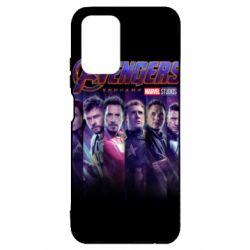 Чехол для Xiaomi Redmi Note 10 Stripes with avengers - PrintSalon