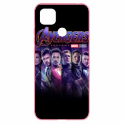 Чехол для Xiaomi Redmi 9c Stripes with avengers - PrintSalon