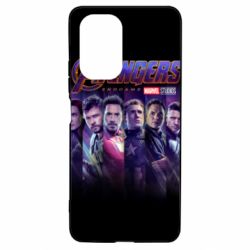 Чехол для Xiaomi Poco F3/K40 Stripes with avengers - PrintSalon