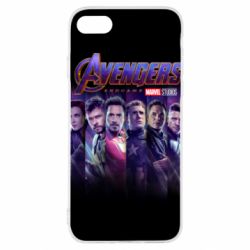 Чехол для iPhone SE 2022 Stripes with avengers - PrintSalon