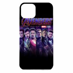 Чехол для iPhone 14 Stripes with avengers - PrintSalon