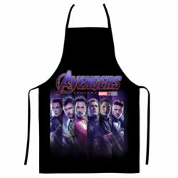 Фартук с 3D принтом Stripes with avengers - PrintSalon