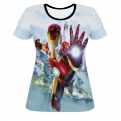 Женская футболка 3D Strong Iron Man - PrintSalon