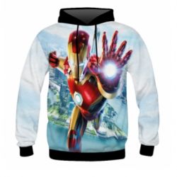 Мужское 3D худи Strong Iron Man - PrintSalon