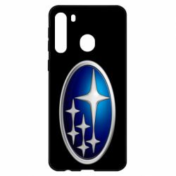 Чехол для Samsung A21 Subaru 3D Logo - PrintSalon
