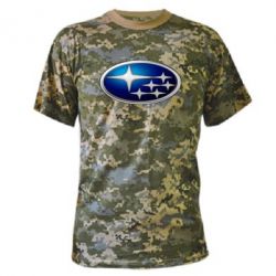 Камуфляжная футболка Subaru 3D Logo - PrintSalon