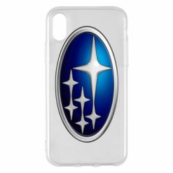 Чехол для iPhone X/Xs Subaru 3D Logo - PrintSalon