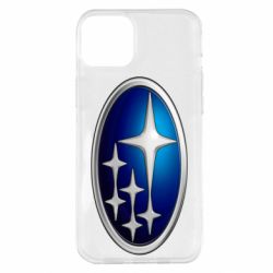 Чехол для iPhone 14 Plus Subaru 3D Logo - PrintSalon