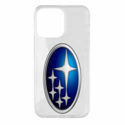 Чехол для iPhone 14 Pro Max Subaru 3D Logo - PrintSalon