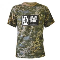 Камуфляжная футболка Subaru All-Wheel - PrintSalon