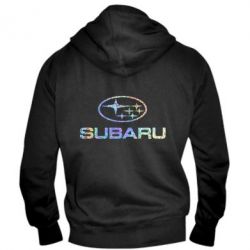 Мужское худи на молнии Subaru  Голограмма
