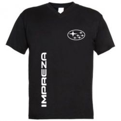 Чоловіча футболка з V-подібним вирізом Subaru Impreza - PrintSalon