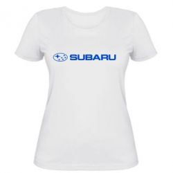 Женская футболка Subaru logo - PrintSalon