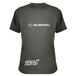 Камуфляжна футболка Subaru STI лого - PrintSalon