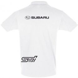 Мужское поло Subaru STI лого - PrintSalon