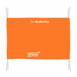Прапор Subaru STI лого - PrintSalon