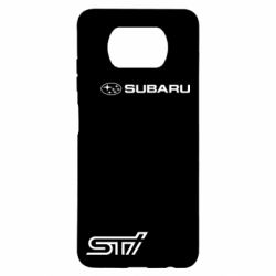 Чохол для Xiaomi Poco X3 Subaru STI лого - PrintSalon