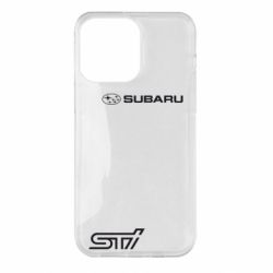 Чохол для iPhone 14 Pro Max Subaru STI лого - PrintSalon