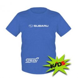 Дитяча футболка Subaru STI лого - PrintSalon